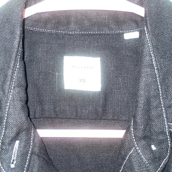 Billy Reid Black Long Sleeve Linen Button Down Up Dress Size XS - Picture 3 of 6